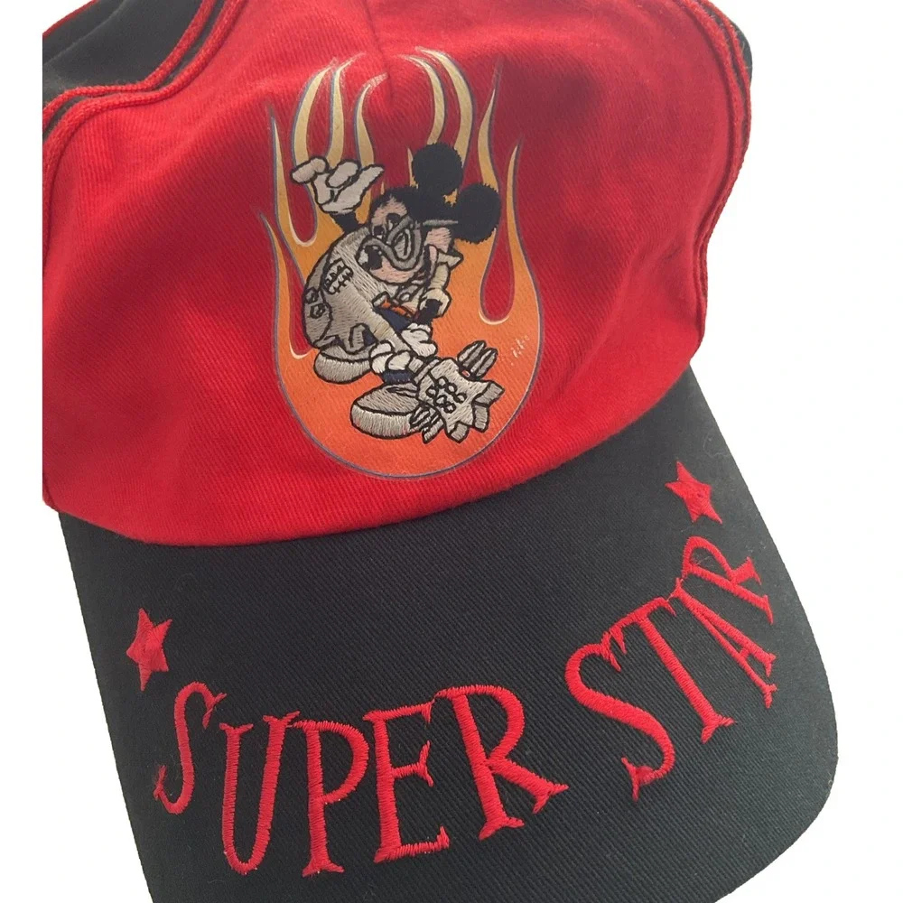 Disney World Mickey Mouse Hat Cap Youth Superstar So Cool Guitar Kids Child Size
